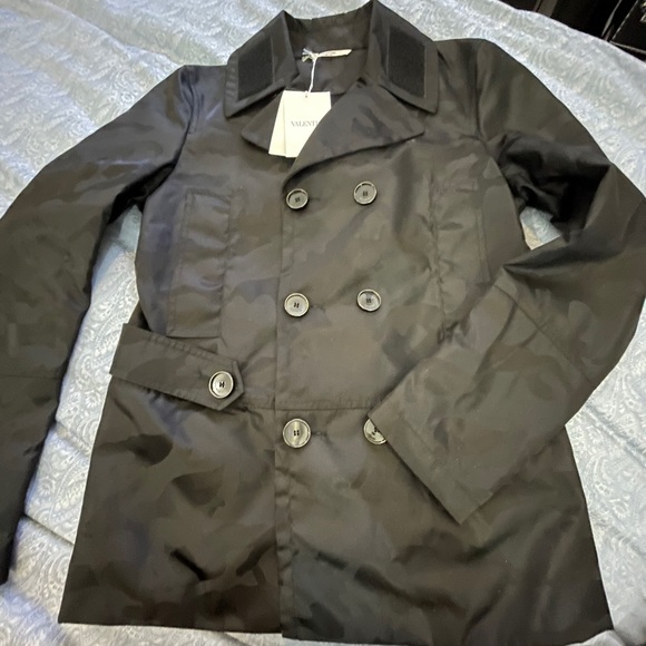 Valentino Mens Peacoat Camo Jacket Size 46/S - Picture 2 of 12
